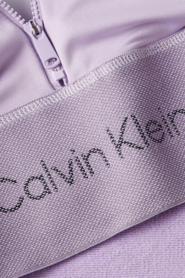 CALVIN KLEIN Bustiera cu sustinere medie si fermoar pentru antrenament - Pled.ro