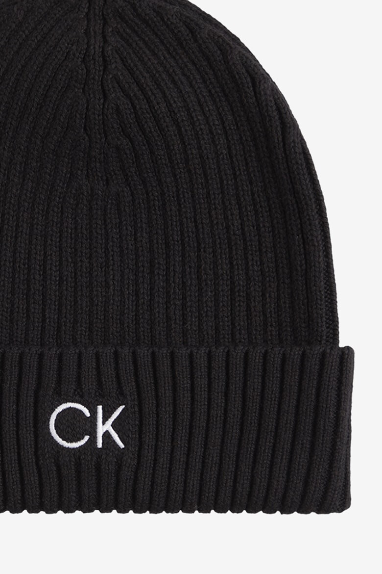 CALVIN KLEIN Caciula striata din amestec de bumbac organic - Pled.ro