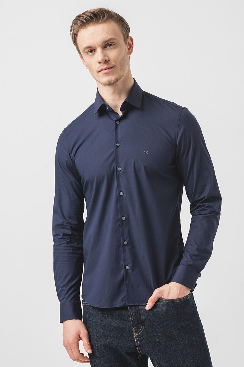 CALVIN KLEIN Camasa slim fit din amestec de bumbac - Pled.ro