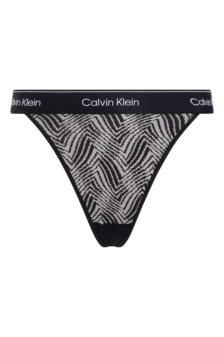 CALVIN KLEIN Chiloti tanga de dantela cu talie inalta - Pled.ro