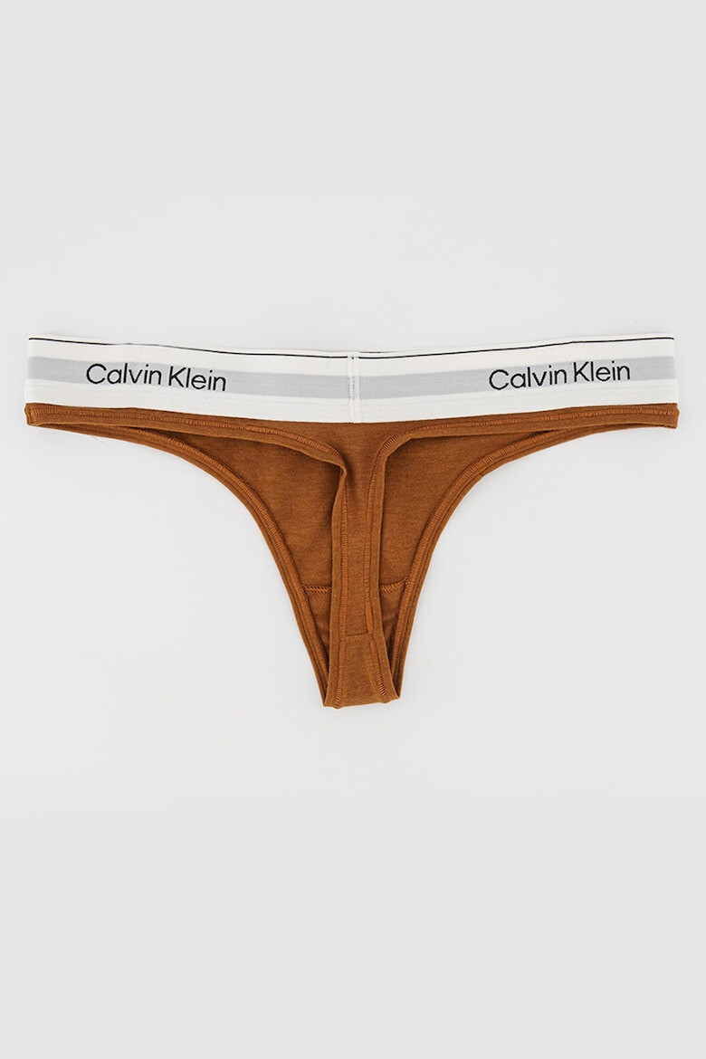 CALVIN KLEIN Chiloti tanga cu talie joasa si logo - Pled.ro