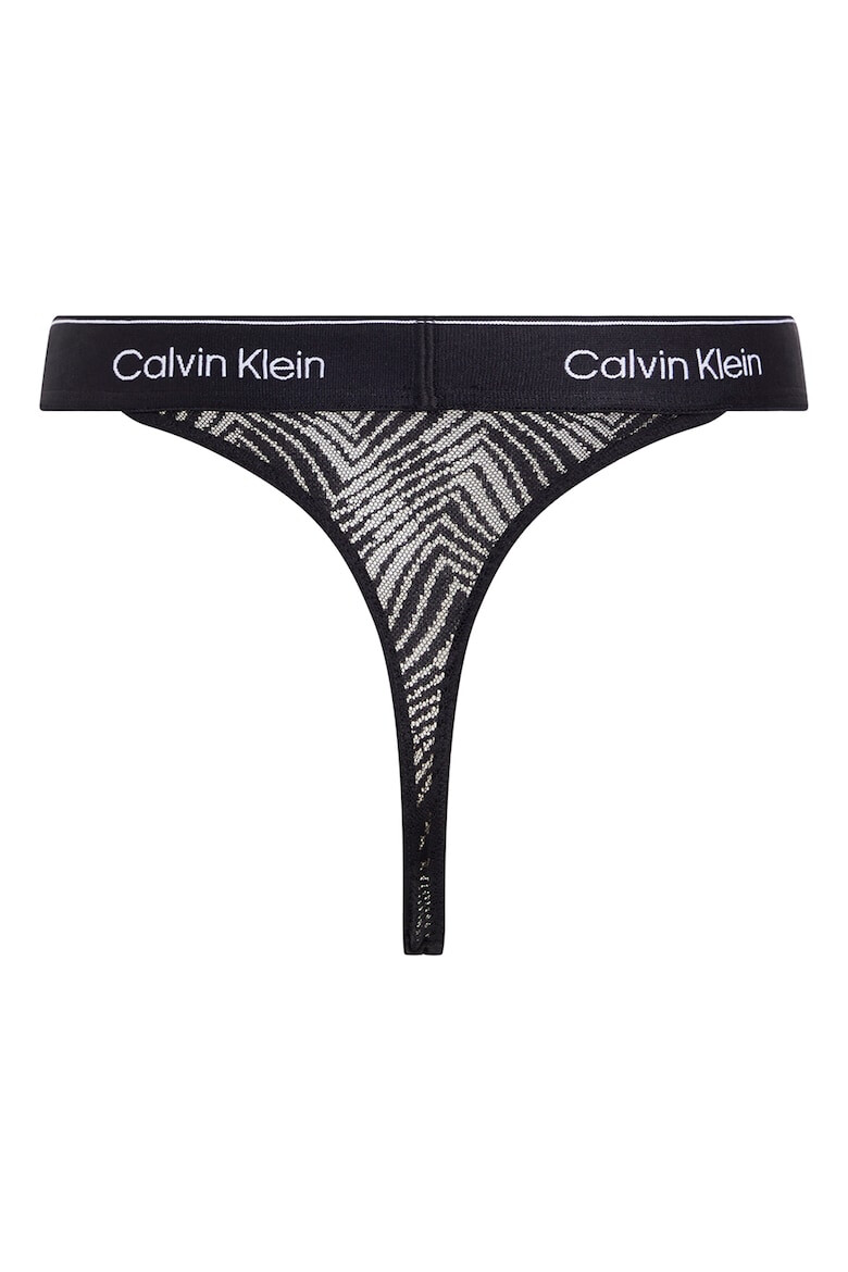 CALVIN KLEIN Chiloti tanga de dantela cu talie inalta - Pled.ro