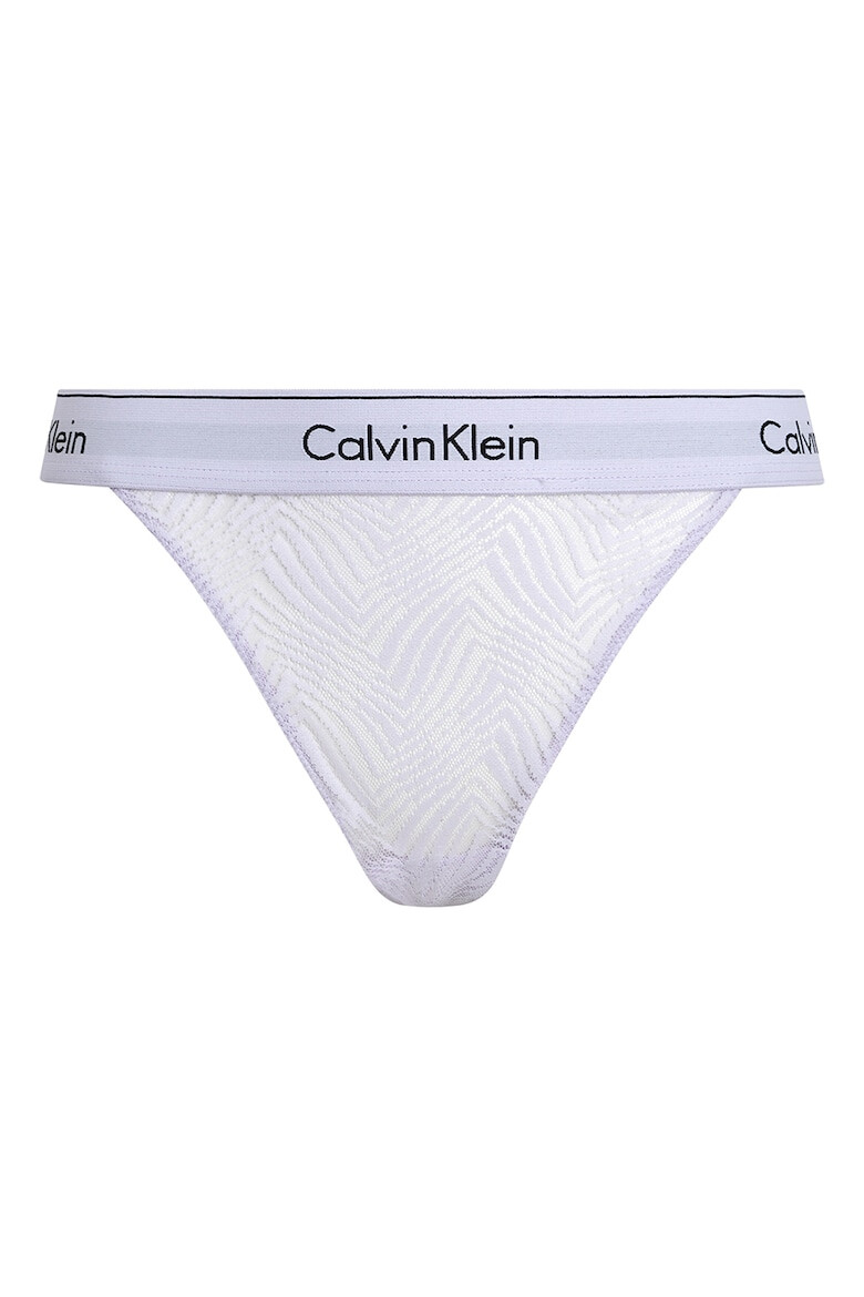 CALVIN KLEIN Chiloti tanga de dantela cu talie inalta - Pled.ro