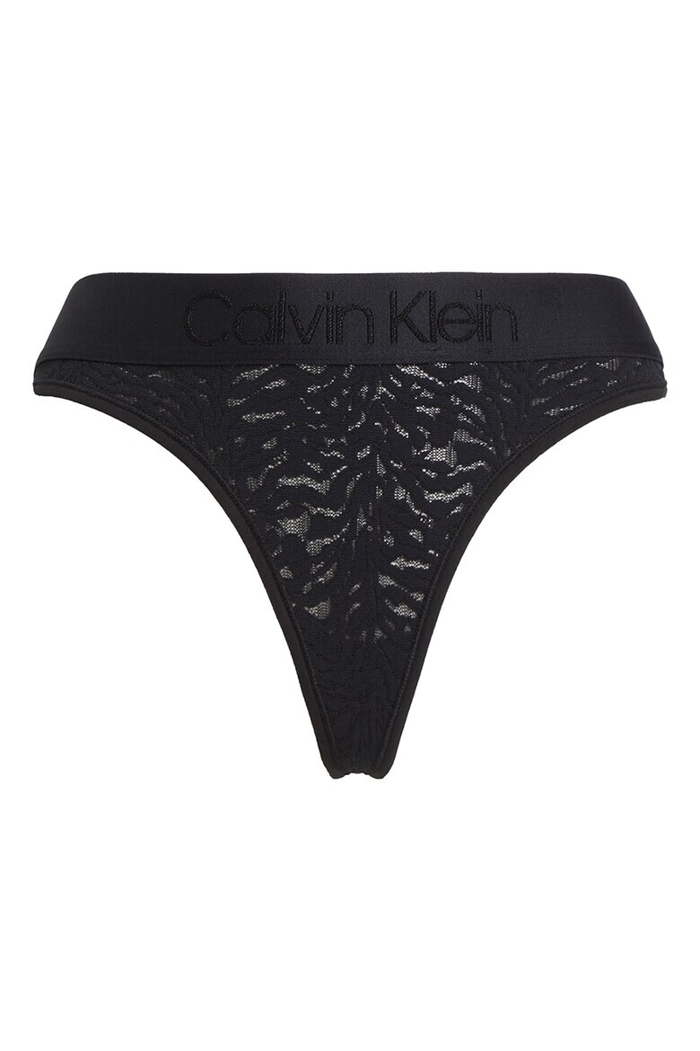 CALVIN KLEIN Chiloti tanga de dantela cu talie medie - Pled.ro