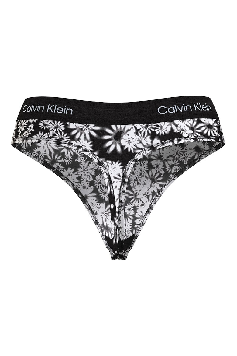 CALVIN KLEIN Chiloti tanga din amestec de bumbac cu imprimeu - Pled.ro