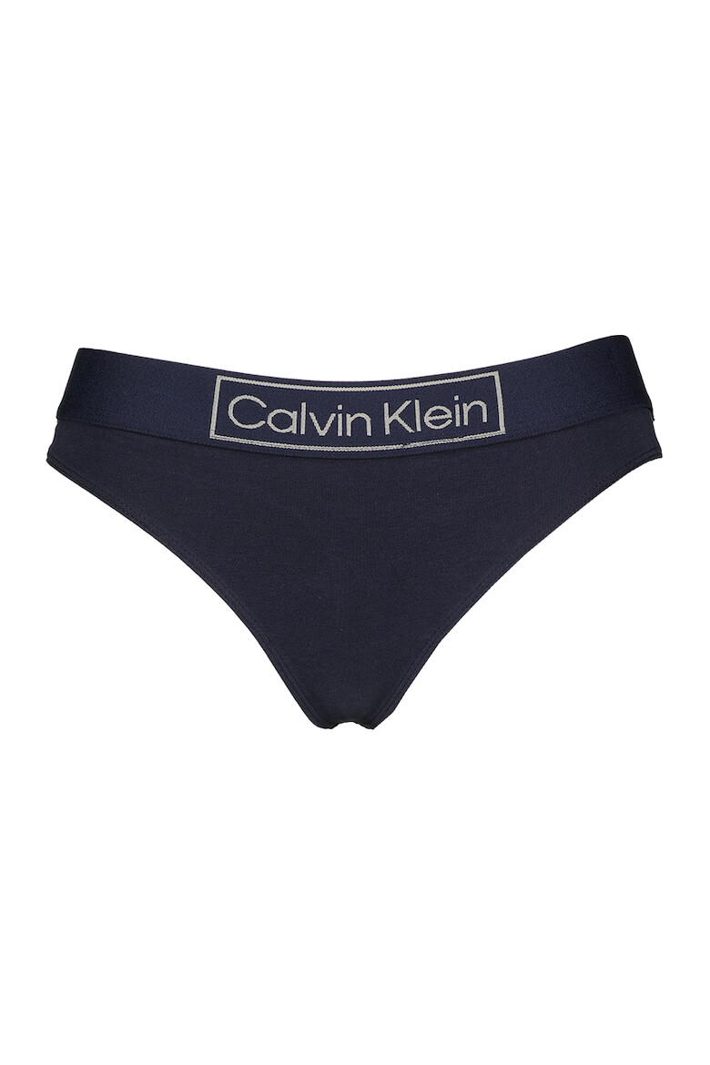 CALVIN KLEIN Chiloti tanga din amestec de bumbac cu logo - Pled.ro