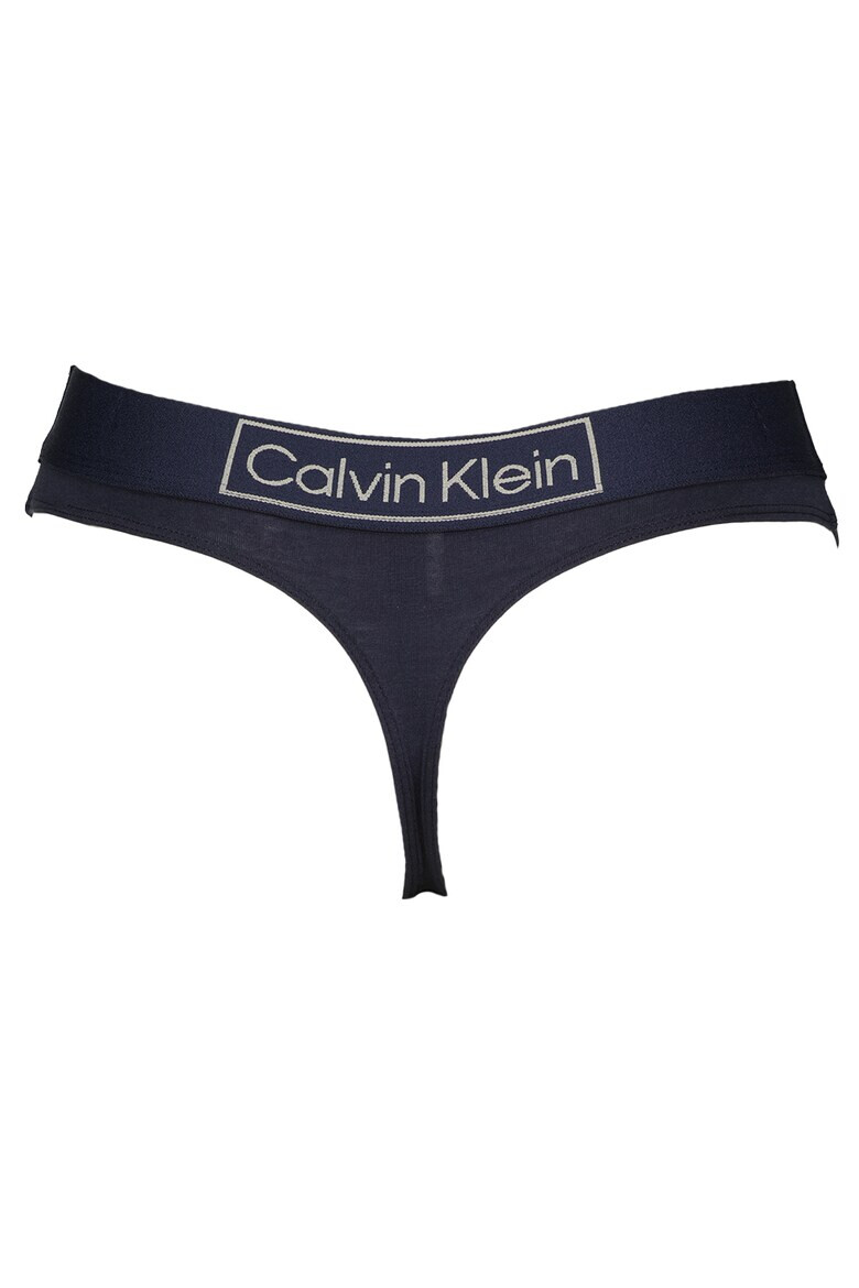 CALVIN KLEIN Chiloti tanga din amestec de bumbac cu logo - Pled.ro