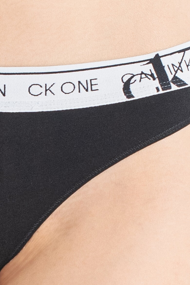 CALVIN KLEIN Chiloti tanga din amestec de bumbac si modal cu talie joasa - Pled.ro