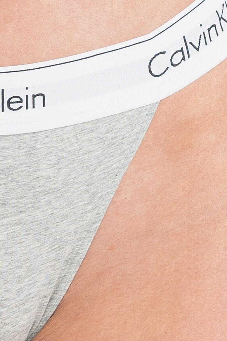 CALVIN KLEIN Chiloti tanga din amestec de modal cu banda logo in talie - Pled.ro