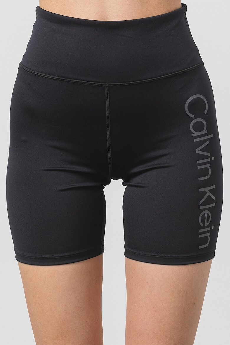 CALVIN KLEIN Colanti scurti cu talie inalta si logo in lateral - Pled.ro