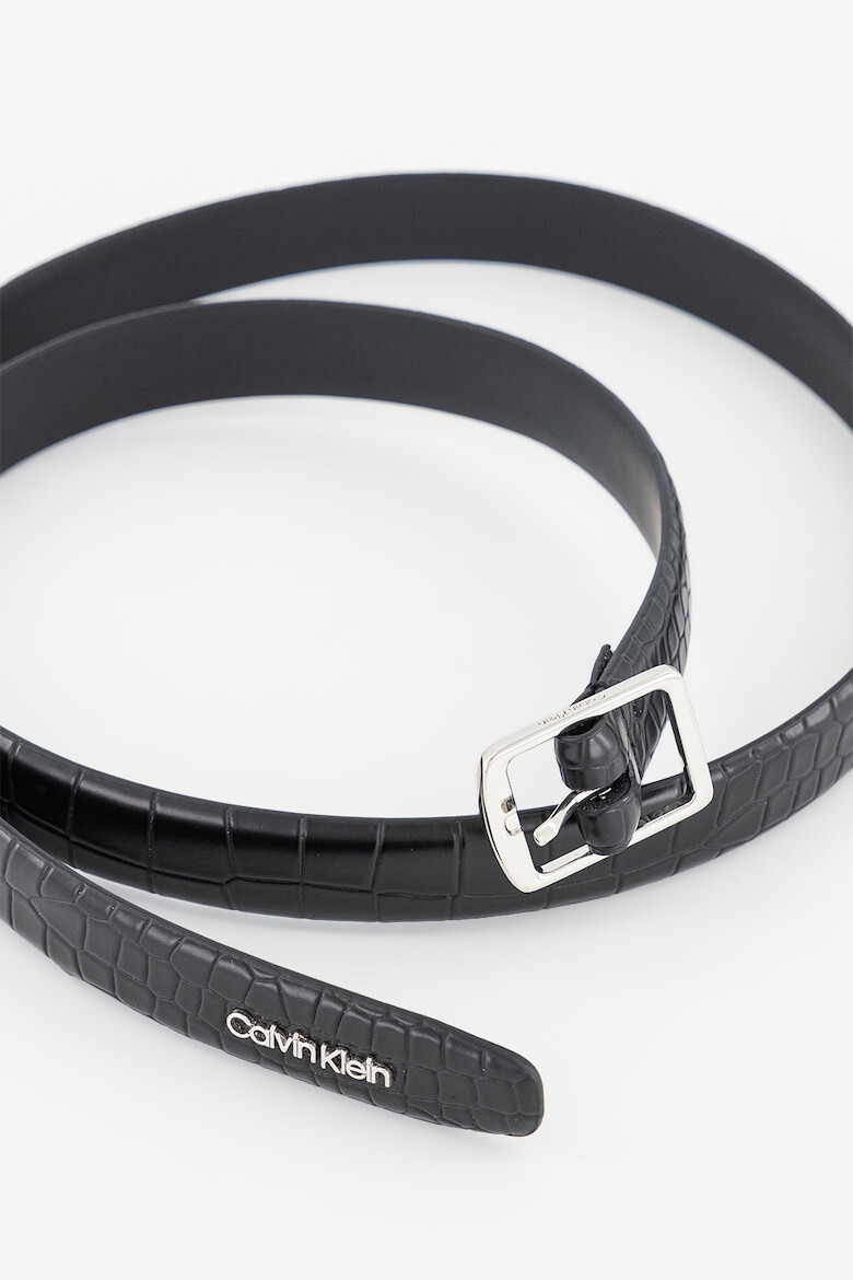 CALVIN KLEIN Curea de piele ecologica cu aspect de piele de crocodil - Pled.ro