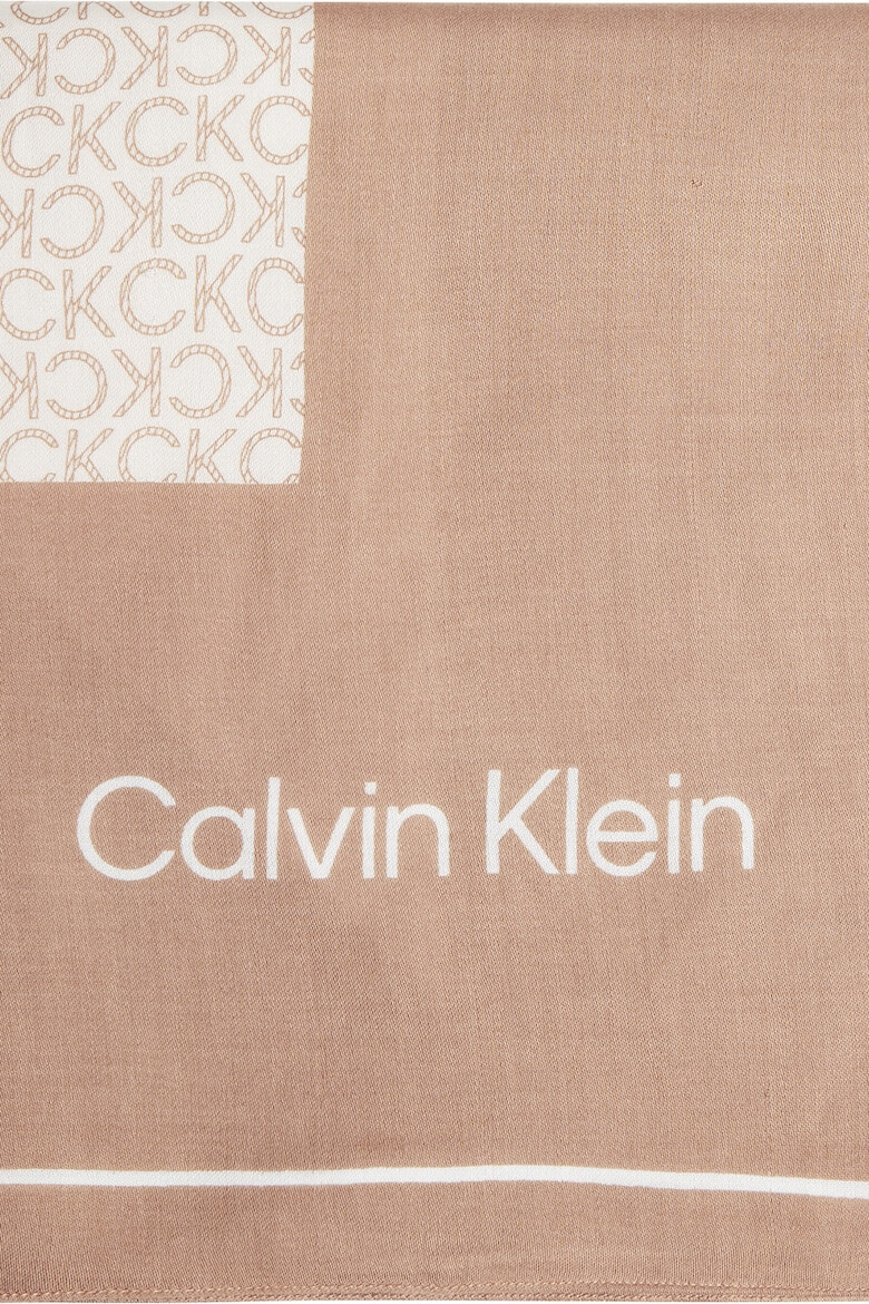 CALVIN KLEIN Esarfa din amestec de modal cu imprimeu logo - Pled.ro