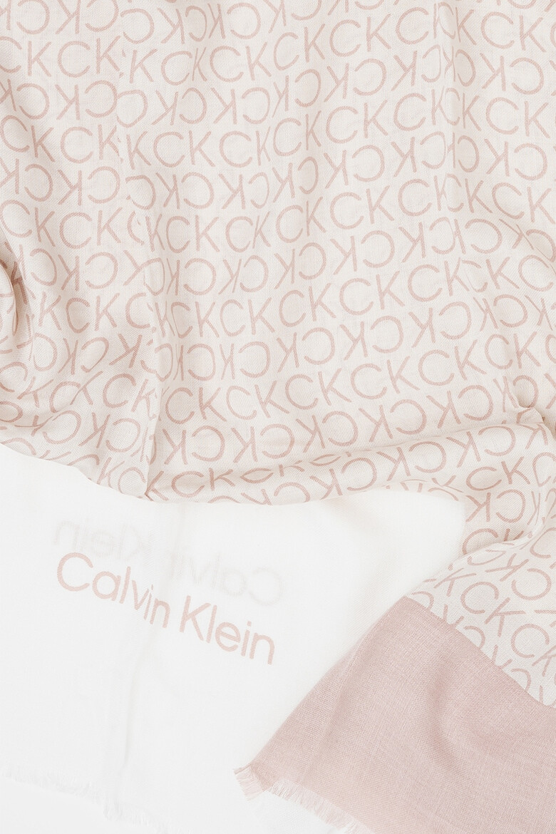 CALVIN KLEIN Esarfa din amestec de modal cu imprimeu logo - Pled.ro