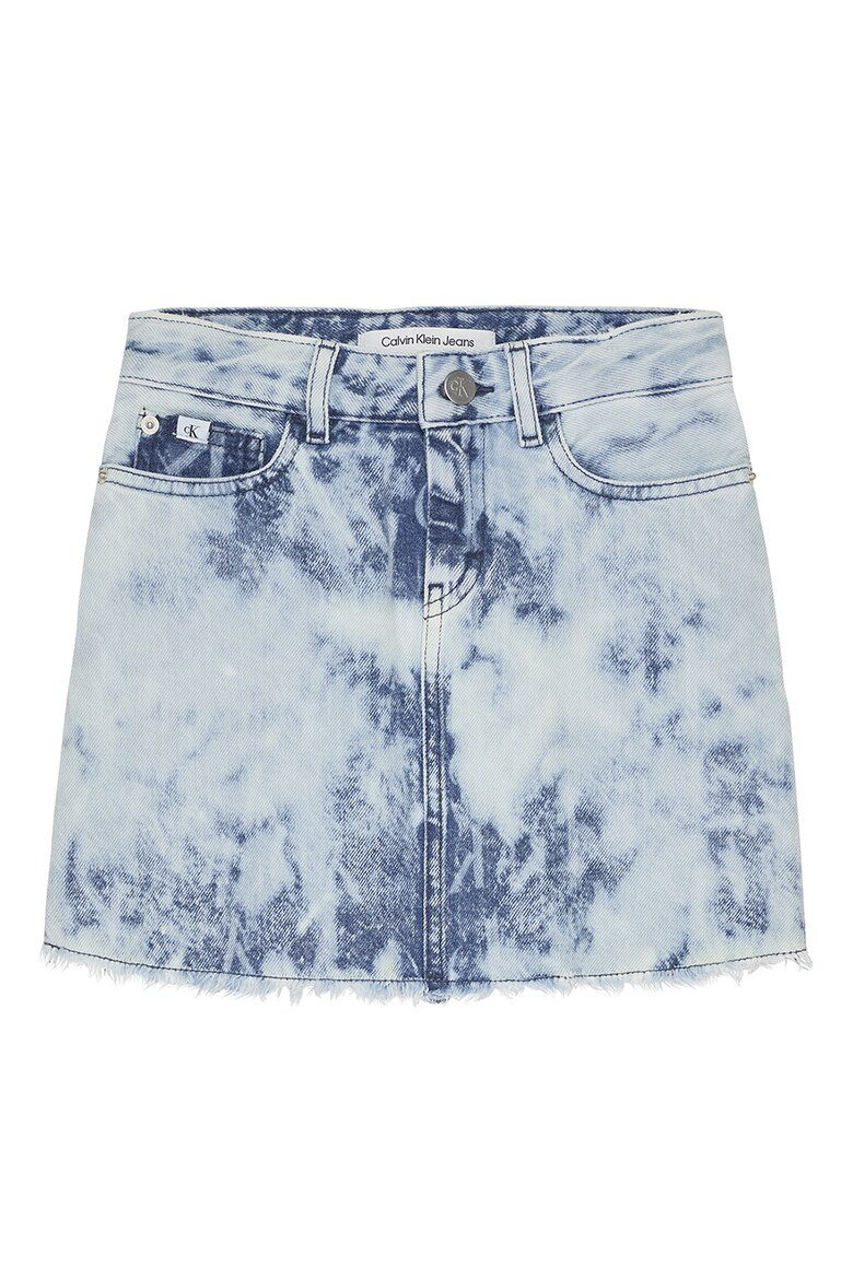 CALVIN KLEIN Fusta de denim cu imprimeu tie-dye - Pled.ro