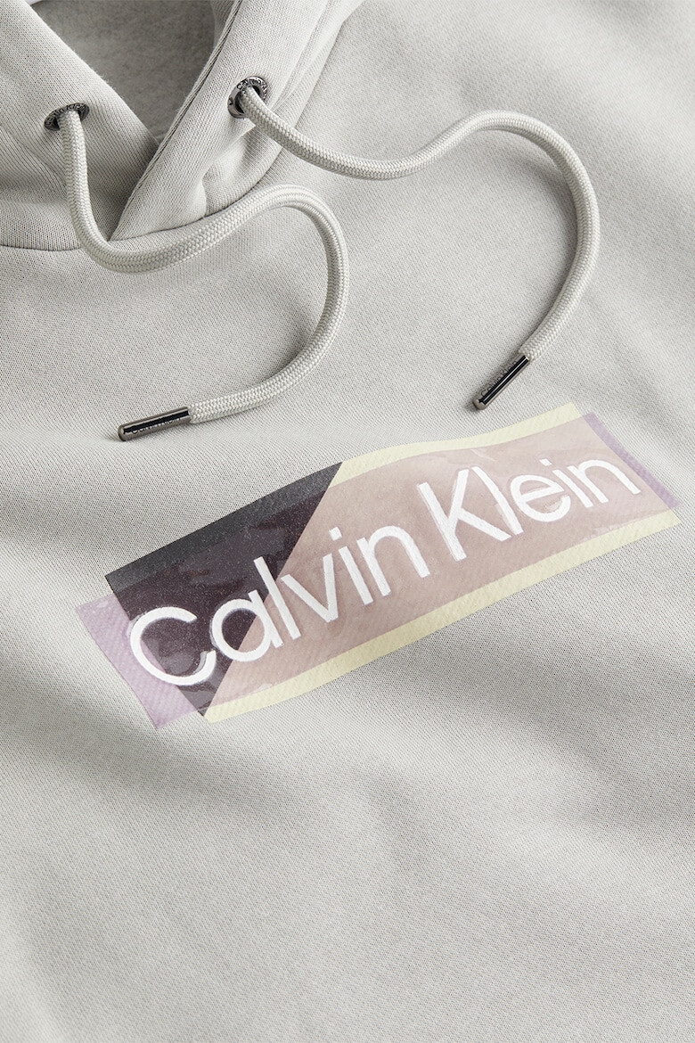 CALVIN KLEIN Hanorac cu imprimeu logo si snur - Pled.ro