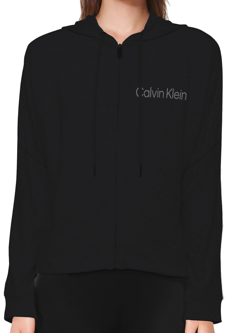 CALVIN KLEIN Hanorac de casa cu fermoar si imprimeu logo - Pled.ro