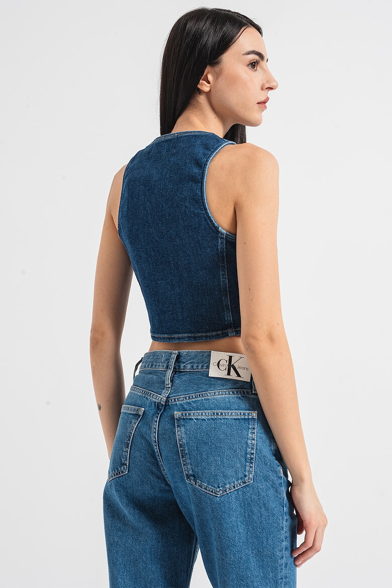 CALVIN KLEIN JEANS Bluza crop din denim - Pled.ro