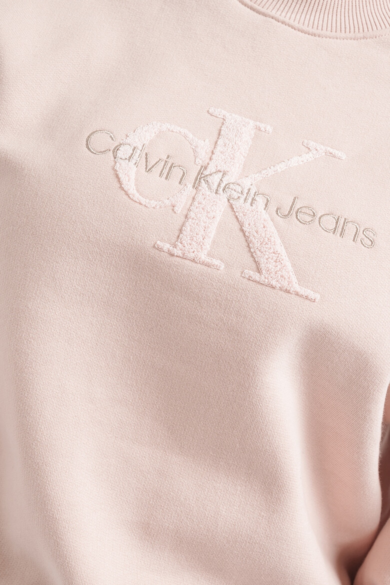 CALVIN KLEIN JEANS Bluza de trening din bumbac organic cu logo brodat - Pled.ro