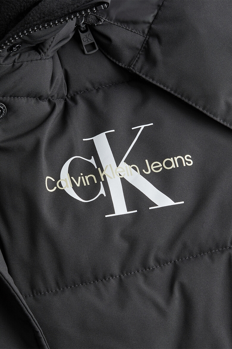 CALVIN KLEIN JEANS Geaca lunga cu detalii cu logo - Pled.ro