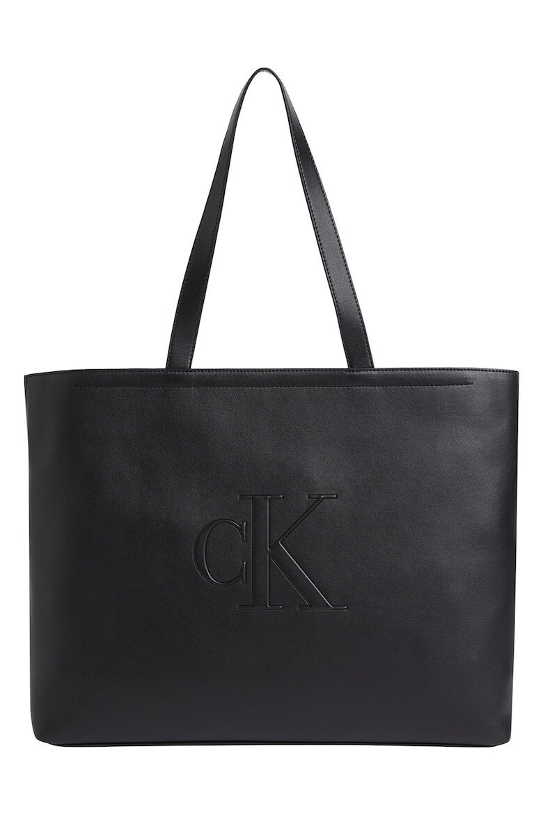 CALVIN KLEIN JEANS Geanta shopper din piele ecologica cu logo in relief - Pled.ro