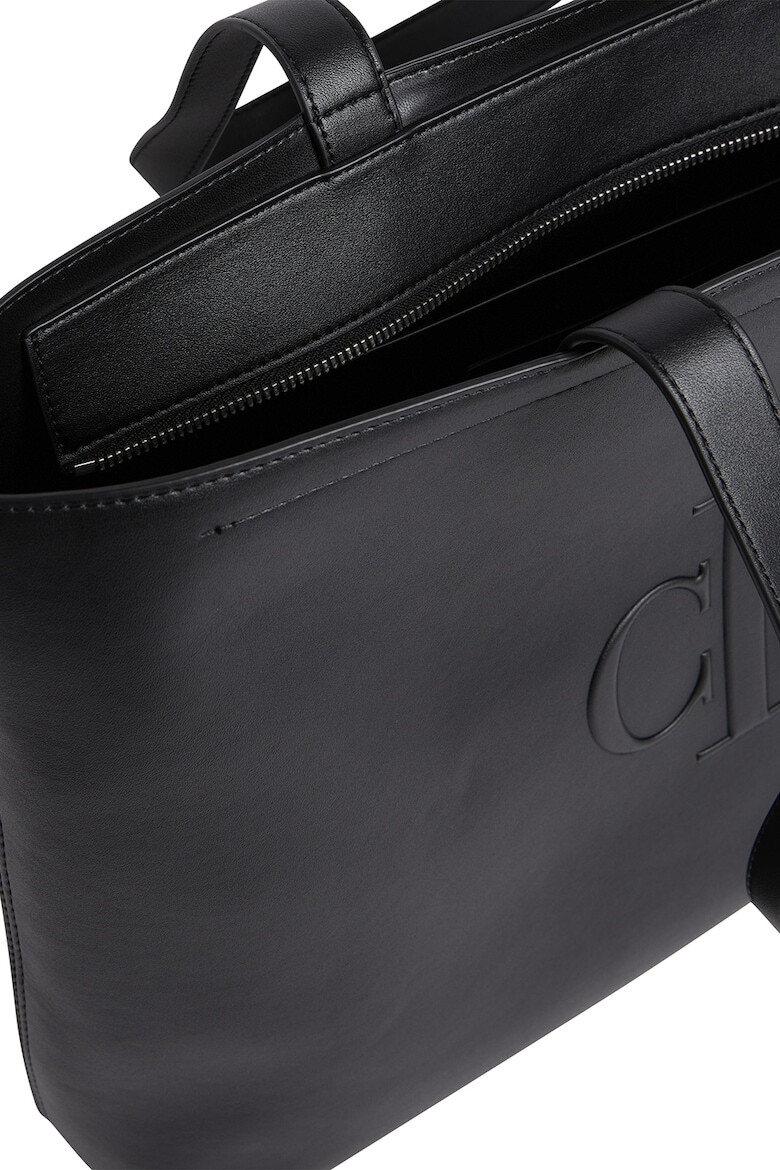 CALVIN KLEIN JEANS Geanta shopper din piele ecologica cu logo in relief - Pled.ro