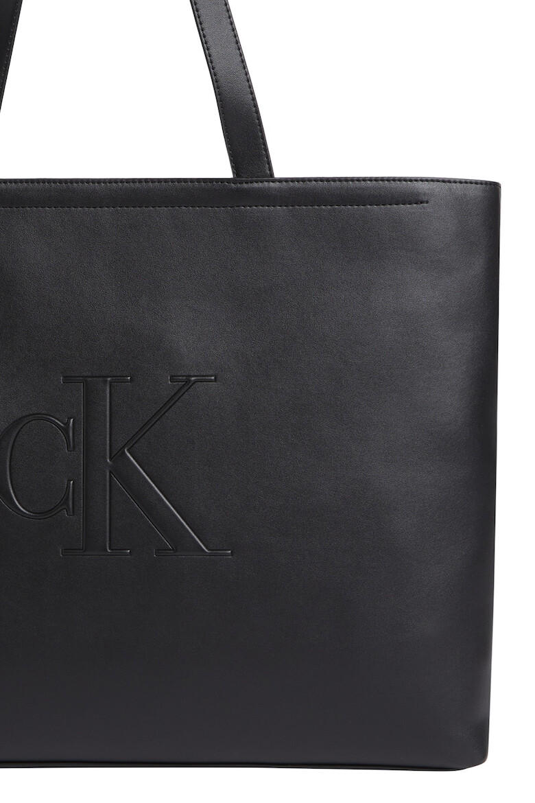 CALVIN KLEIN JEANS Geanta shopper din piele ecologica cu logo in relief - Pled.ro