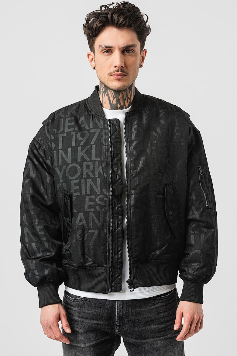 CALVIN KLEIN JEANS Jacheta bomber cu imprimeu logo - Pled.ro