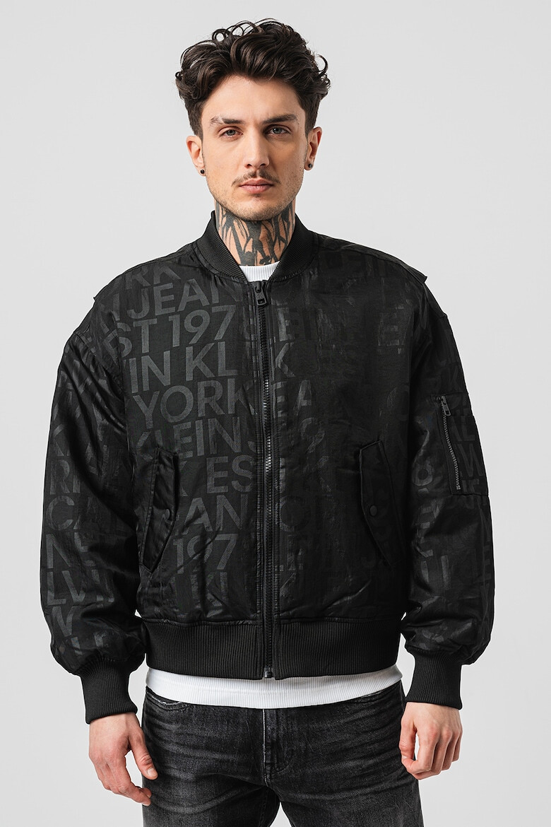 CALVIN KLEIN JEANS Jacheta bomber cu imprimeu logo - Pled.ro