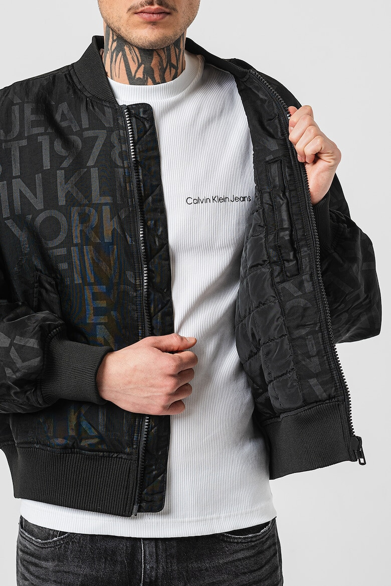 CALVIN KLEIN JEANS Jacheta bomber cu imprimeu logo - Pled.ro