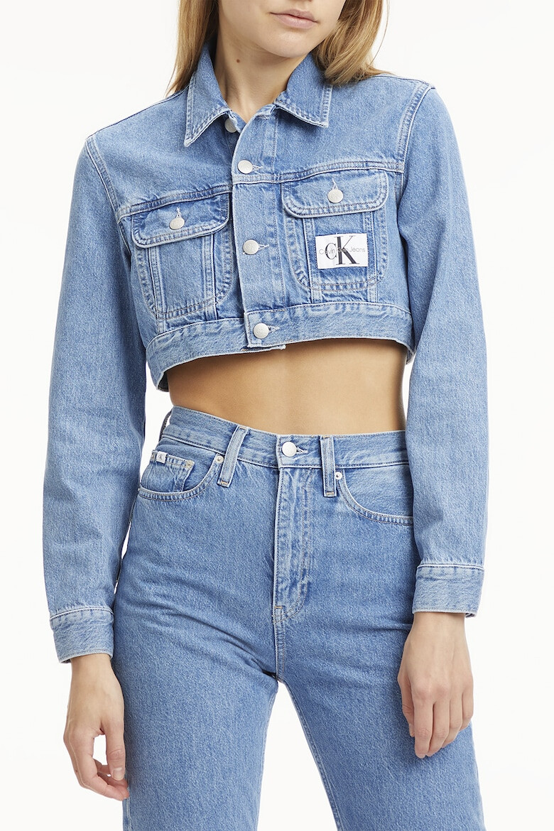 CALVIN KLEIN JEANS Jacheta crop de denim - Pled.ro