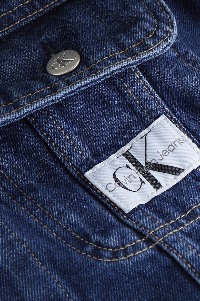 CALVIN KLEIN JEANS Jacheta de denim cu buzunare aplicate pe piept - Pled.ro