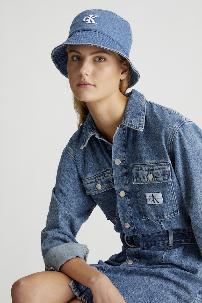 CALVIN KLEIN JEANS Palarie bucket din denim cu broderie logo - Pled.ro