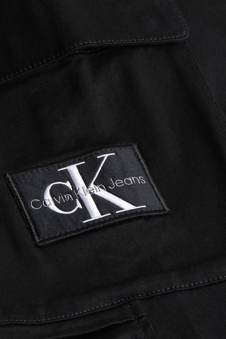 CALVIN KLEIN JEANS Pantaloni cargo cu croiala dreapta si talie elastica - Pled.ro