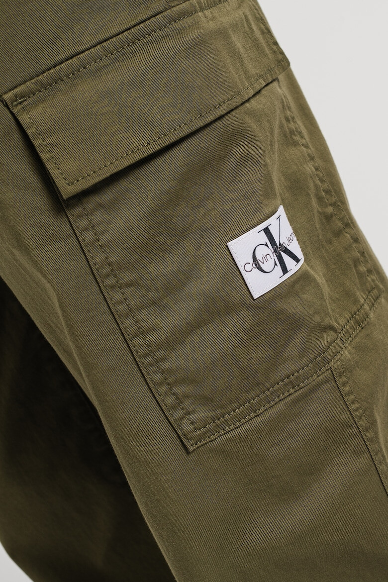 CALVIN KLEIN JEANS Pantaloni cargo cu talie inalta - Pled.ro