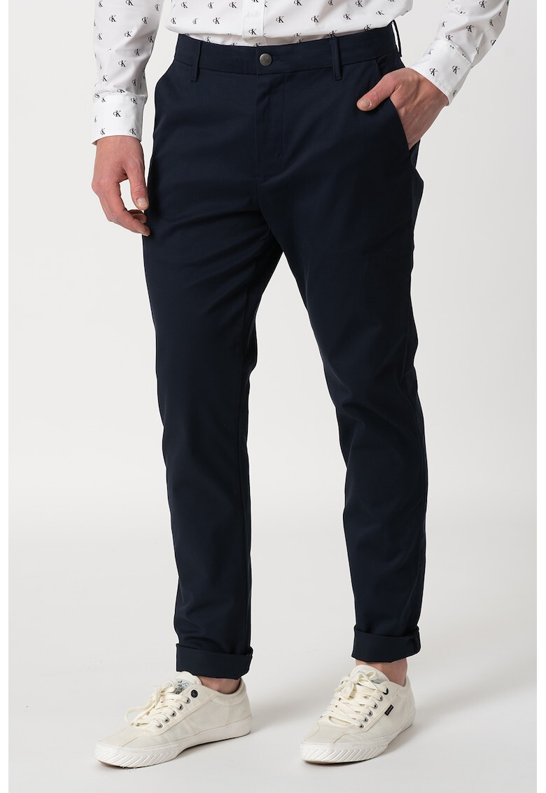 CALVIN KLEIN JEANS Pantaloni chino cu detaliu logo - Pled.ro