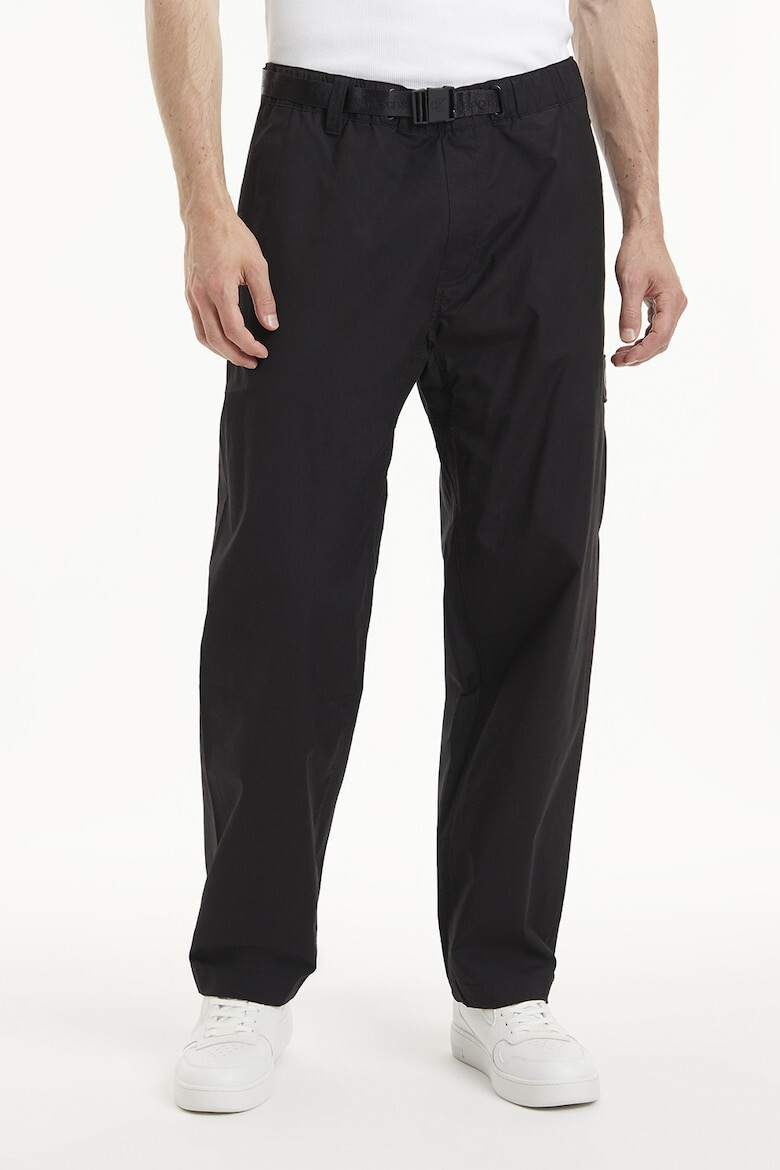 CALVIN KLEIN JEANS Pantaloni drepti cu o curea ajustabila - Pled.ro