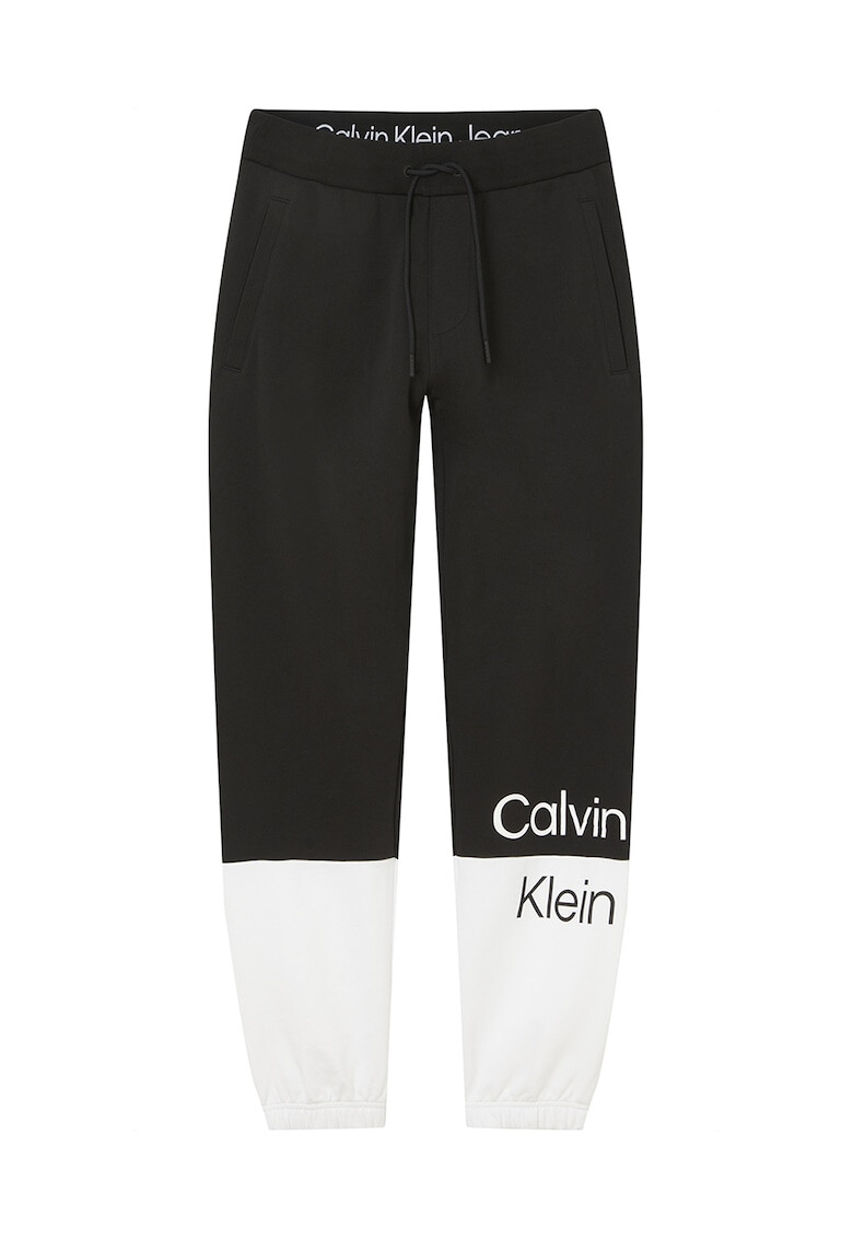 CALVIN KLEIN JEANS Pantaloni sport cu doua nuante si snur - Pled.ro