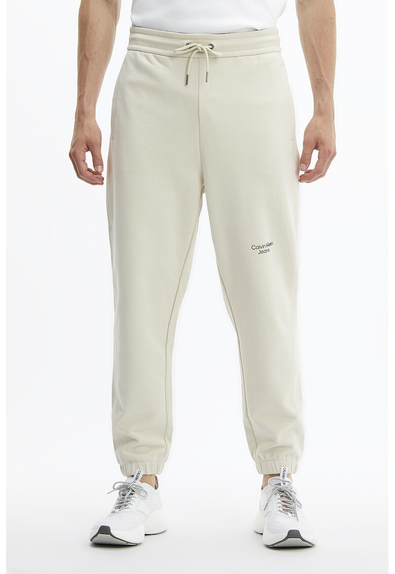 CALVIN KLEIN JEANS Pantaloni sport de bumbac cu buzunare laterale - Pled.ro