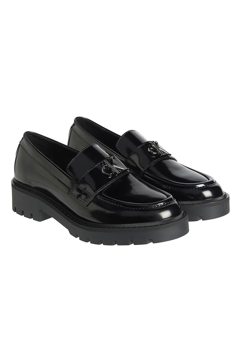 CALVIN KLEIN JEANS Pantofi loafer uni de piele - Pled.ro