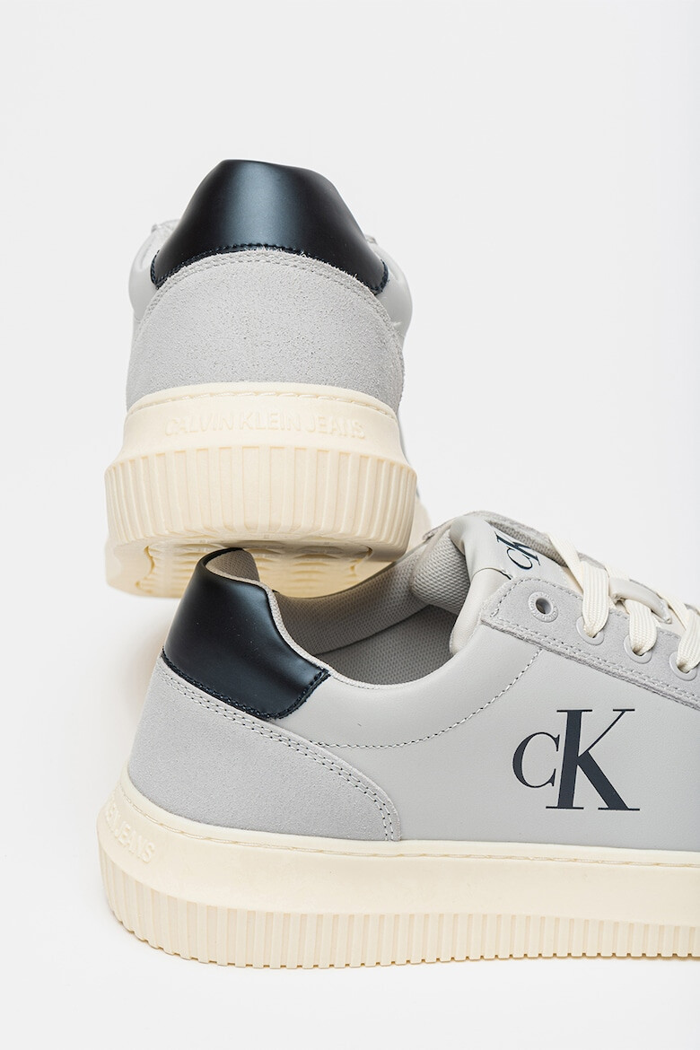 CALVIN KLEIN JEANS Pantofi sport de piele cu detalii de piele intoarsa - Pled.ro