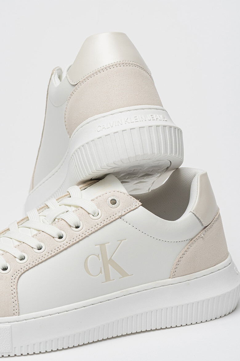 CALVIN KLEIN JEANS Pantofi sport de piele cu detalii de piele intoarsa - Pled.ro