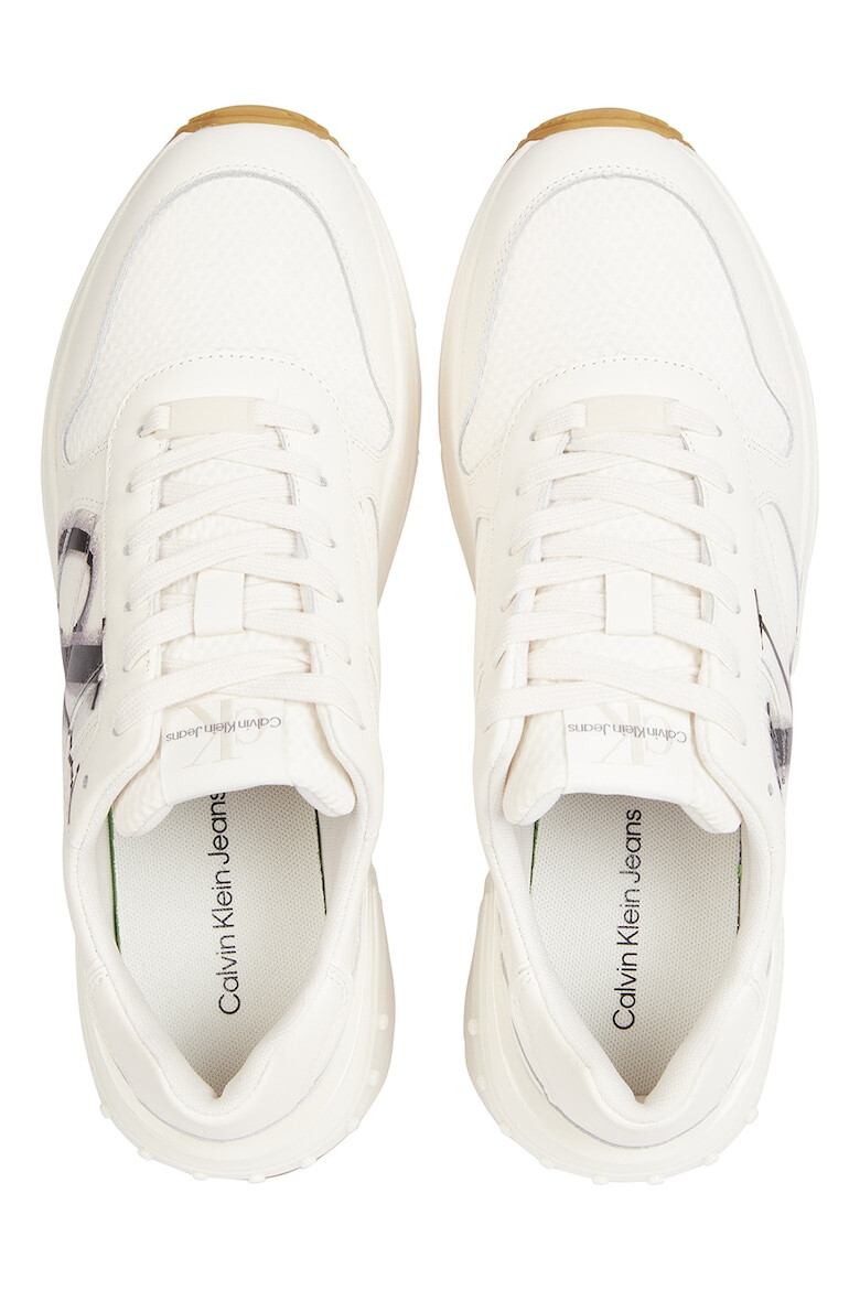 CALVIN KLEIN JEANS Pantofi sport de piele cu garnituri de material textil - Pled.ro