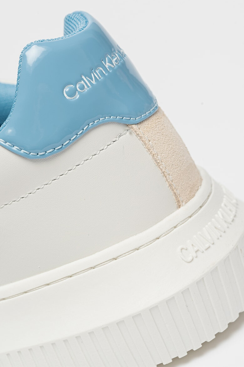 CALVIN KLEIN JEANS Pantofi sport de piele cu garnituri de piele intoarsa - Pled.ro