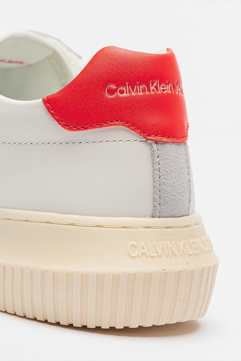 CALVIN KLEIN JEANS Pantofi sport de piele cu insertii de piele intoarsa - Pled.ro