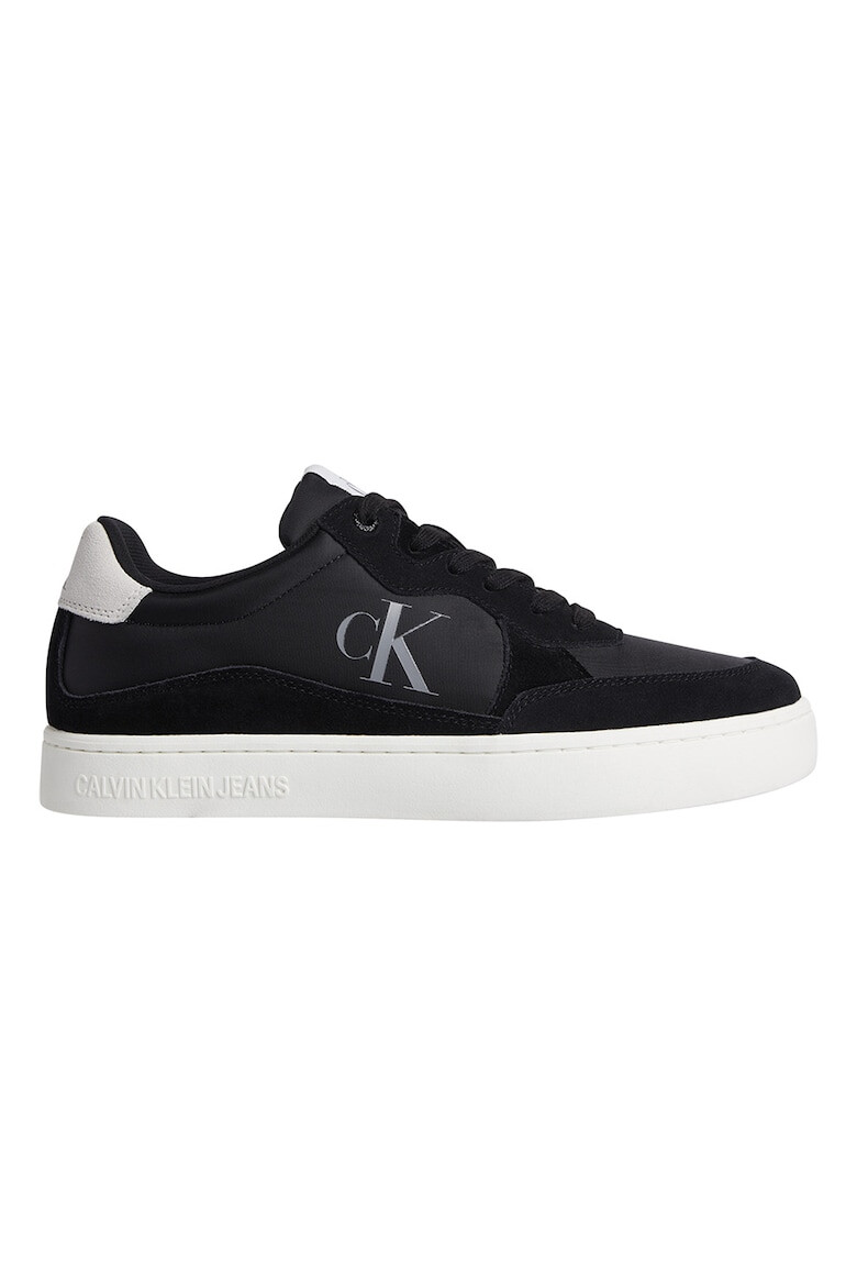 CALVIN KLEIN JEANS Pantofi sport de piele intoarsa cu garnituri din material textil - Pled.ro