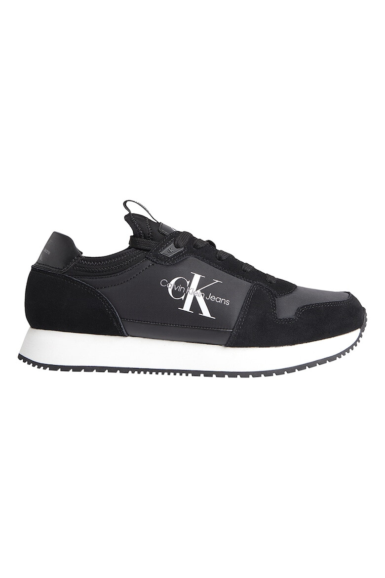 CALVIN KLEIN JEANS Pantofi sport de piele intoarsa cu garnituri textile - Pled.ro