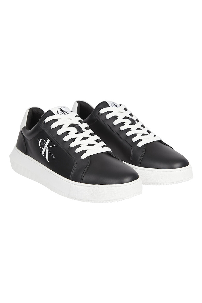 CALVIN KLEIN JEANS Pantofi sport low-cut de piele cu logo - Pled.ro