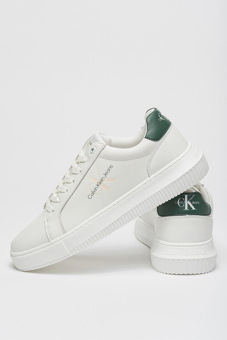 CALVIN KLEIN JEANS Pantofi sport low-cut de piele cu logo - Pled.ro