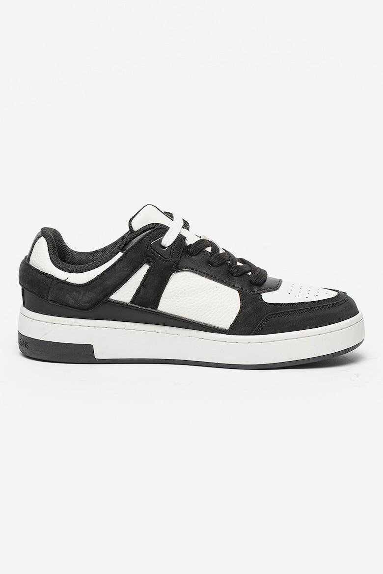 CALVIN KLEIN JEANS Pantofi sport low-cut din piele ecologica cu insertii din piele nabuc - Pled.ro