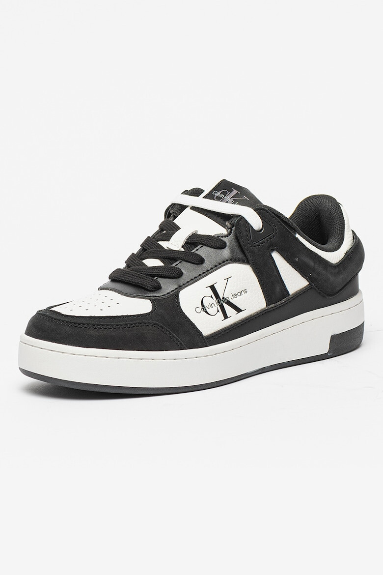 CALVIN KLEIN JEANS Pantofi sport low-cut din piele ecologica cu insertii din piele nabuc - Pled.ro